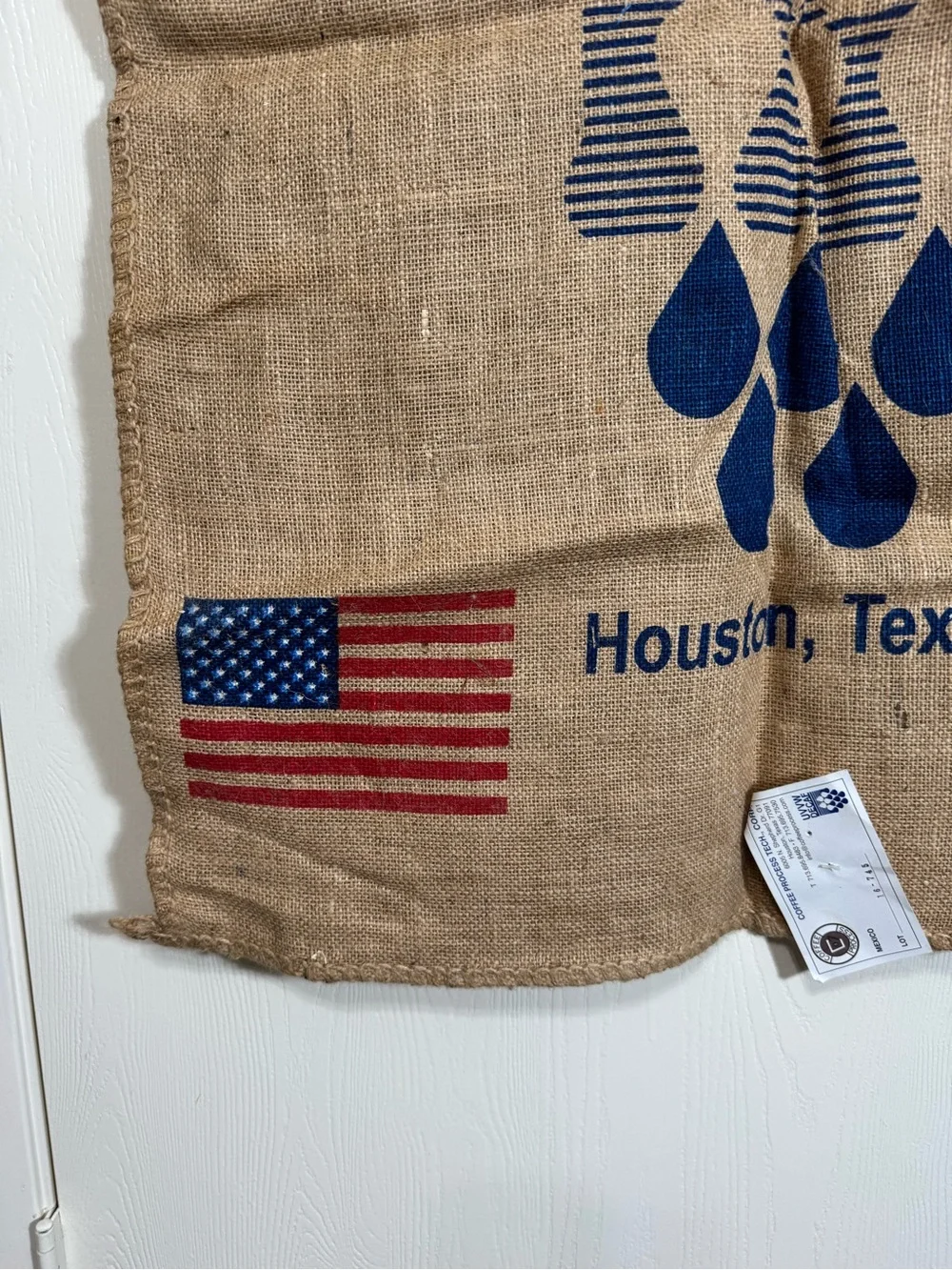 UVVW Decaf Jute Bag Burlap Coffee Sack Houston, Texas